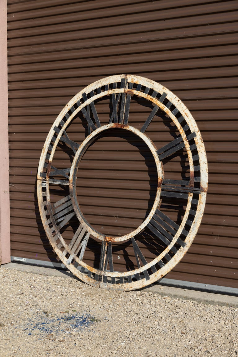 Clock Frame from Original Penn Station Train Waiting Room, 6ft diameter, c 1910 For Sale at 1stDibs