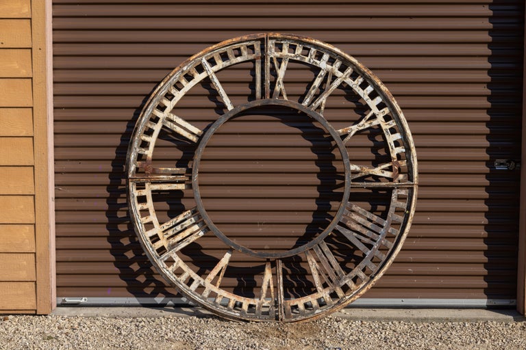 Clock Frame from Original Penn Station Train Waiting Room, 6ft diameter, c 1910 For Sale at 1stDibs