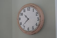 Clock from Factory Wall, Early 20th Century Industrial, Battery Operated