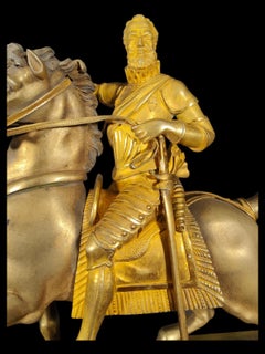 Clock Henry IV in Gilt Bronze, 19th Century