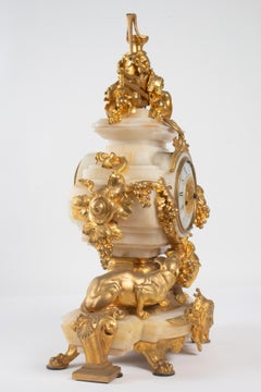 Clock Napoleon III from Eugene Cornu, Bronze and Onyx, 19th Century