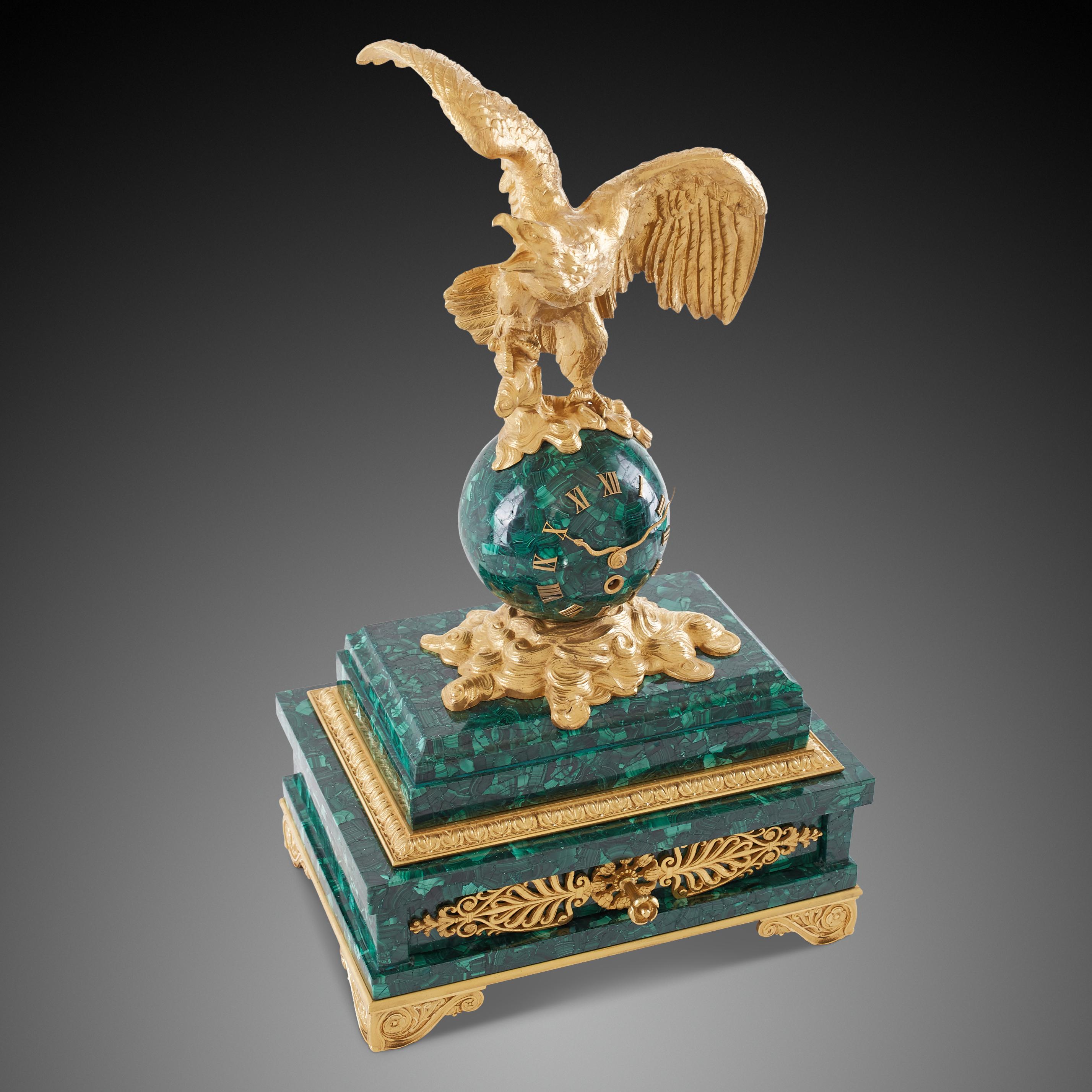 Gilt Clock on the Desk, 19th Century, Napoleon III Period For Sale