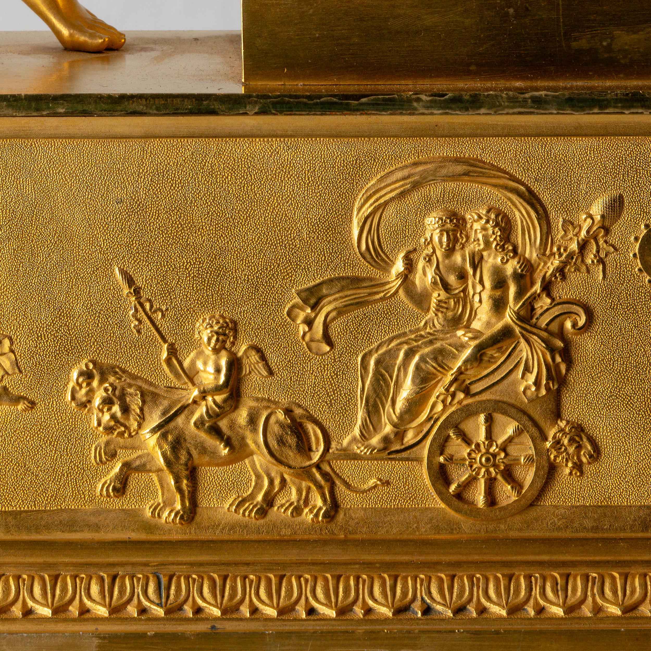 Clock Pendulum  Empire France In Good Condition For Sale In New York, NY