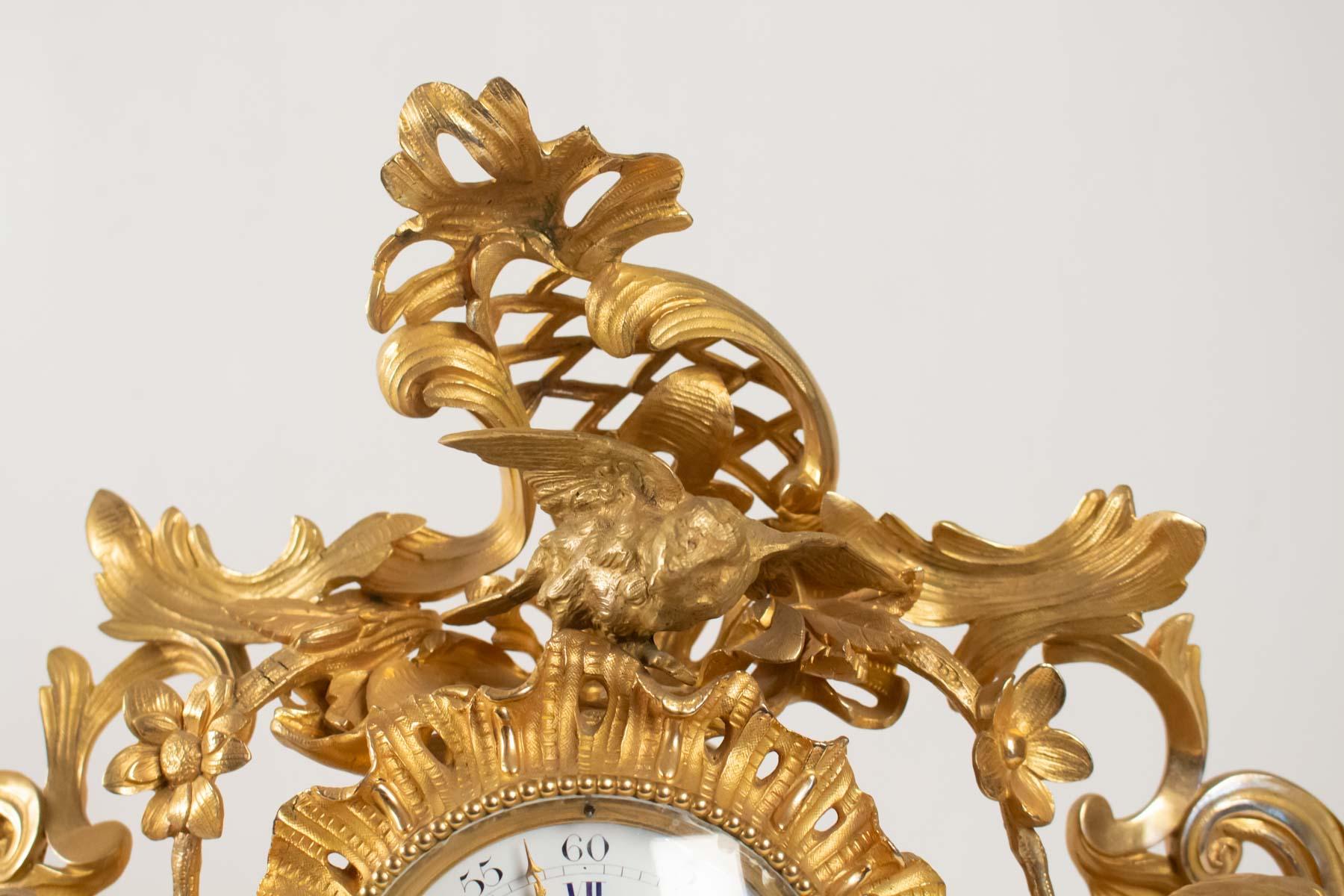 Clock Period Napoleon III Gilt Bronze Aux Amours 2