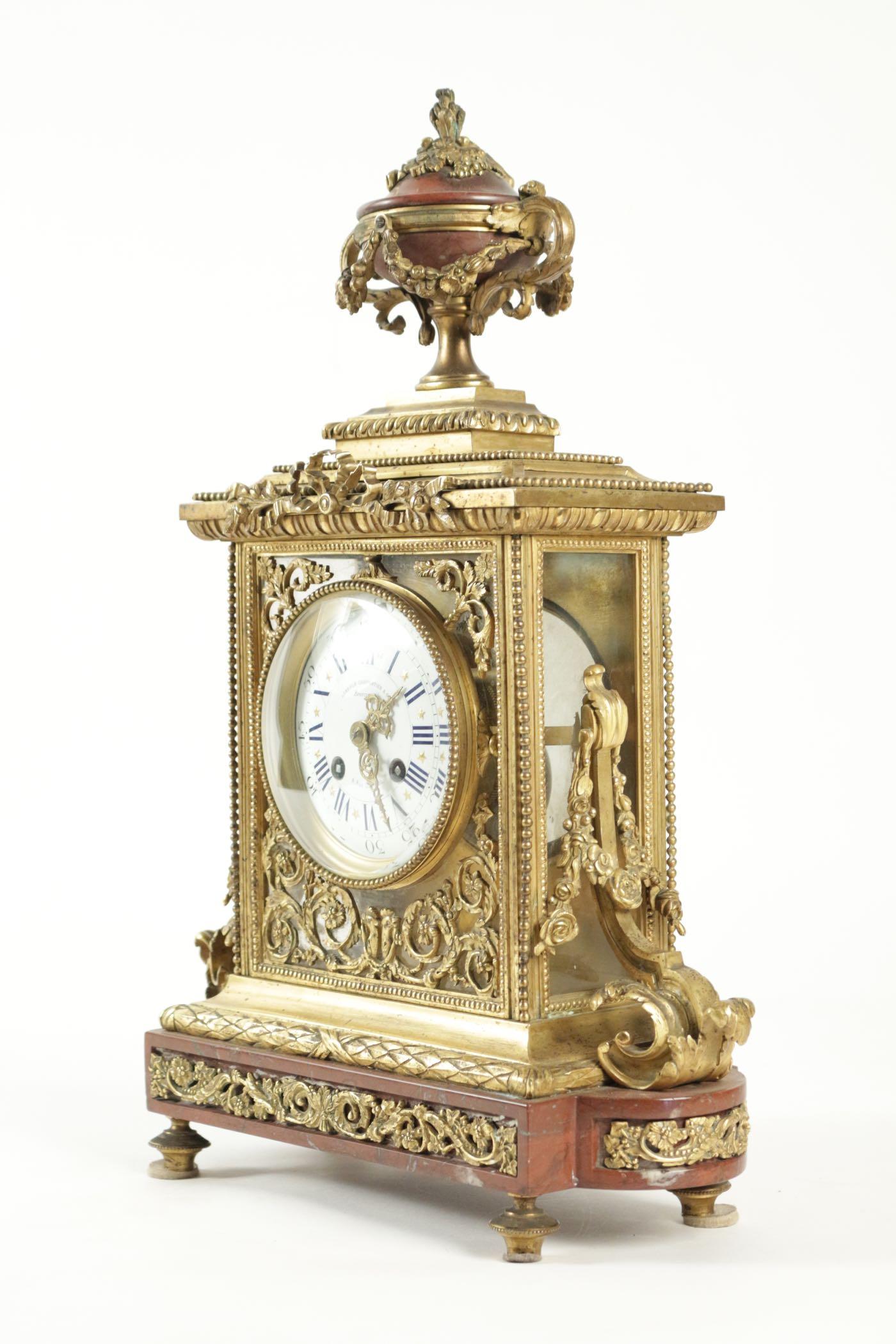 Clock Set, 19th Century, Lemerle Charpentier In Good Condition For Sale In Saint-Ouen, FR