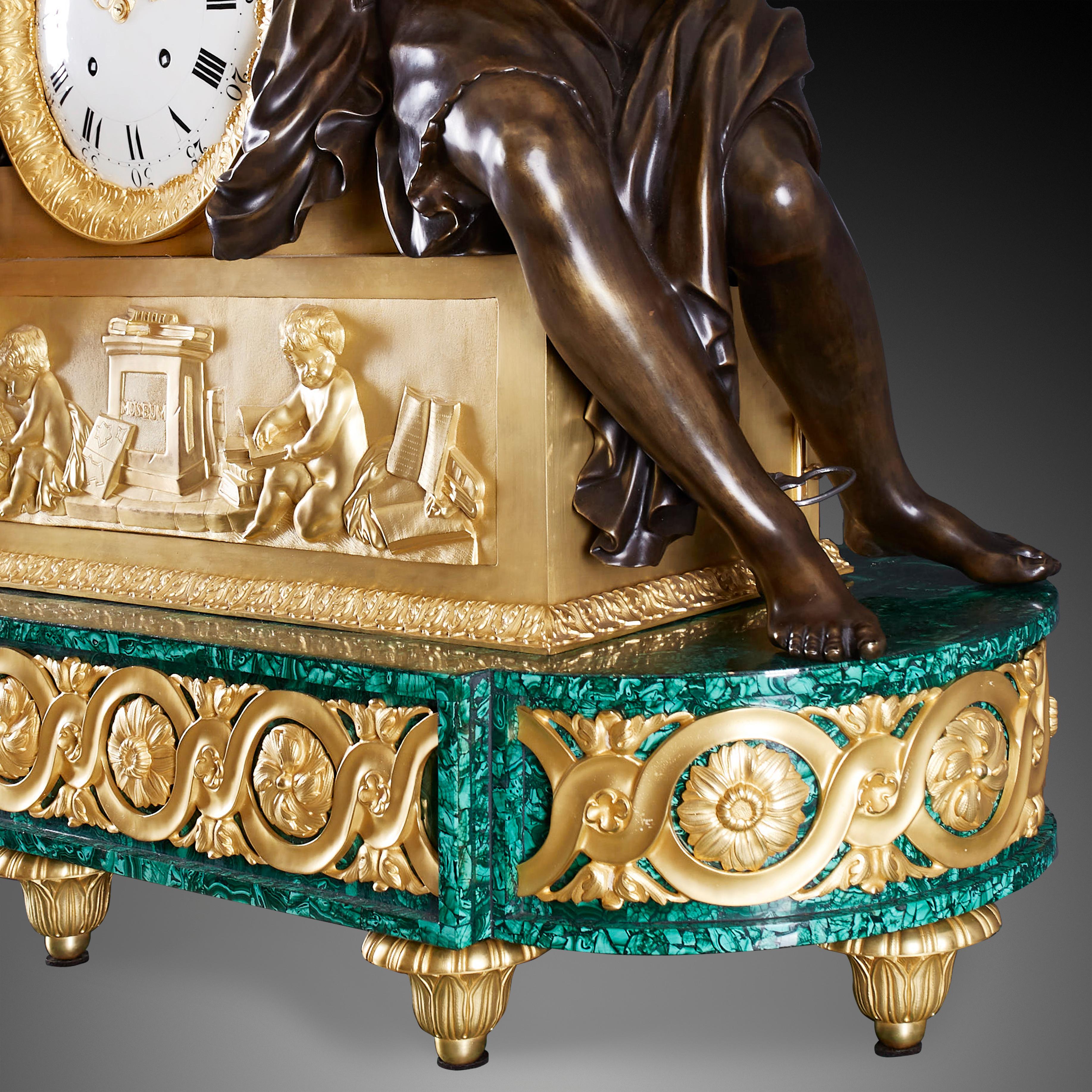 Clock Set 19th Century Louis Philippe Charles X Period by Leroy À Paris In Excellent Condition In Warsaw, PL
