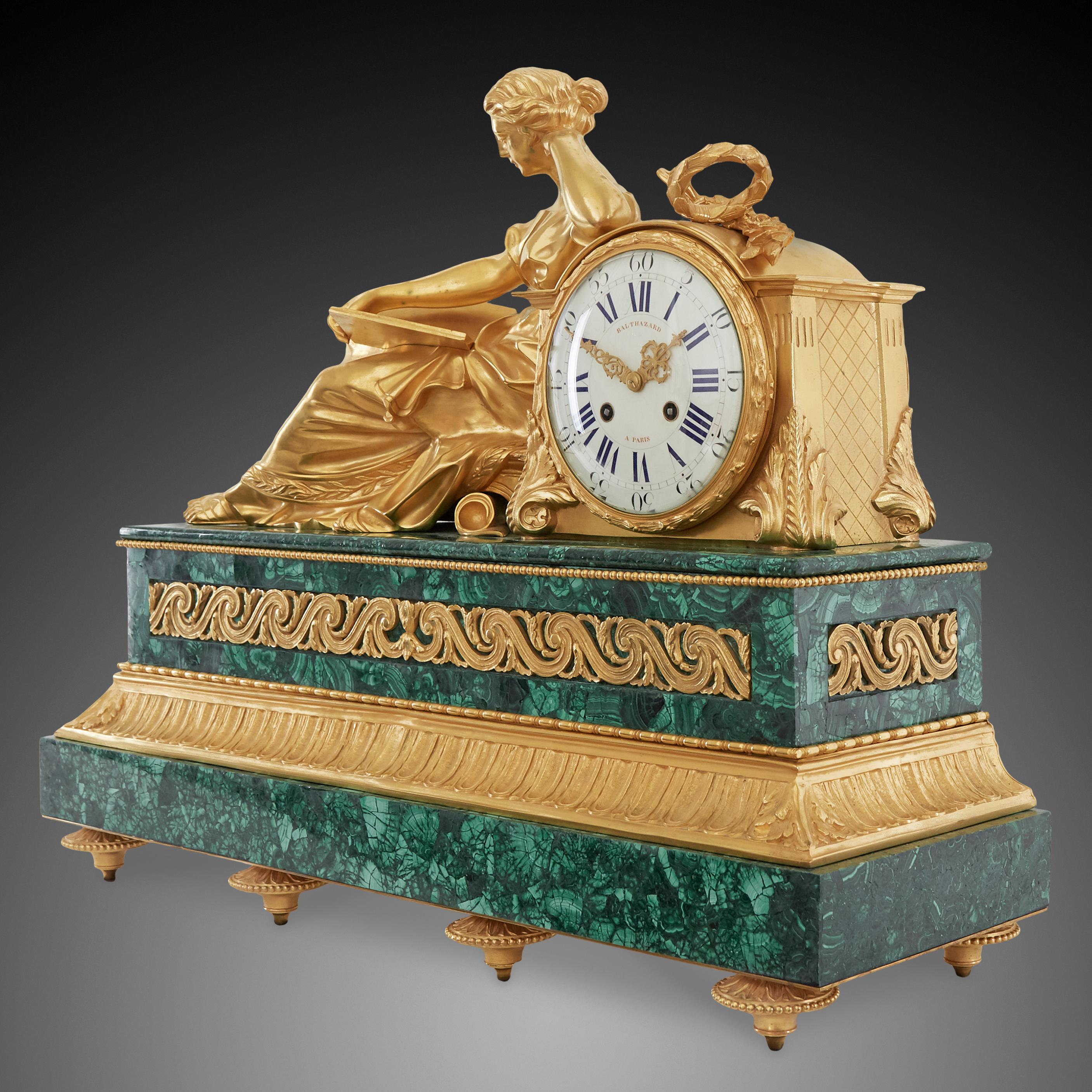 Clock Set 19th Century Napoleon III Period by Balthazard À Paris 4