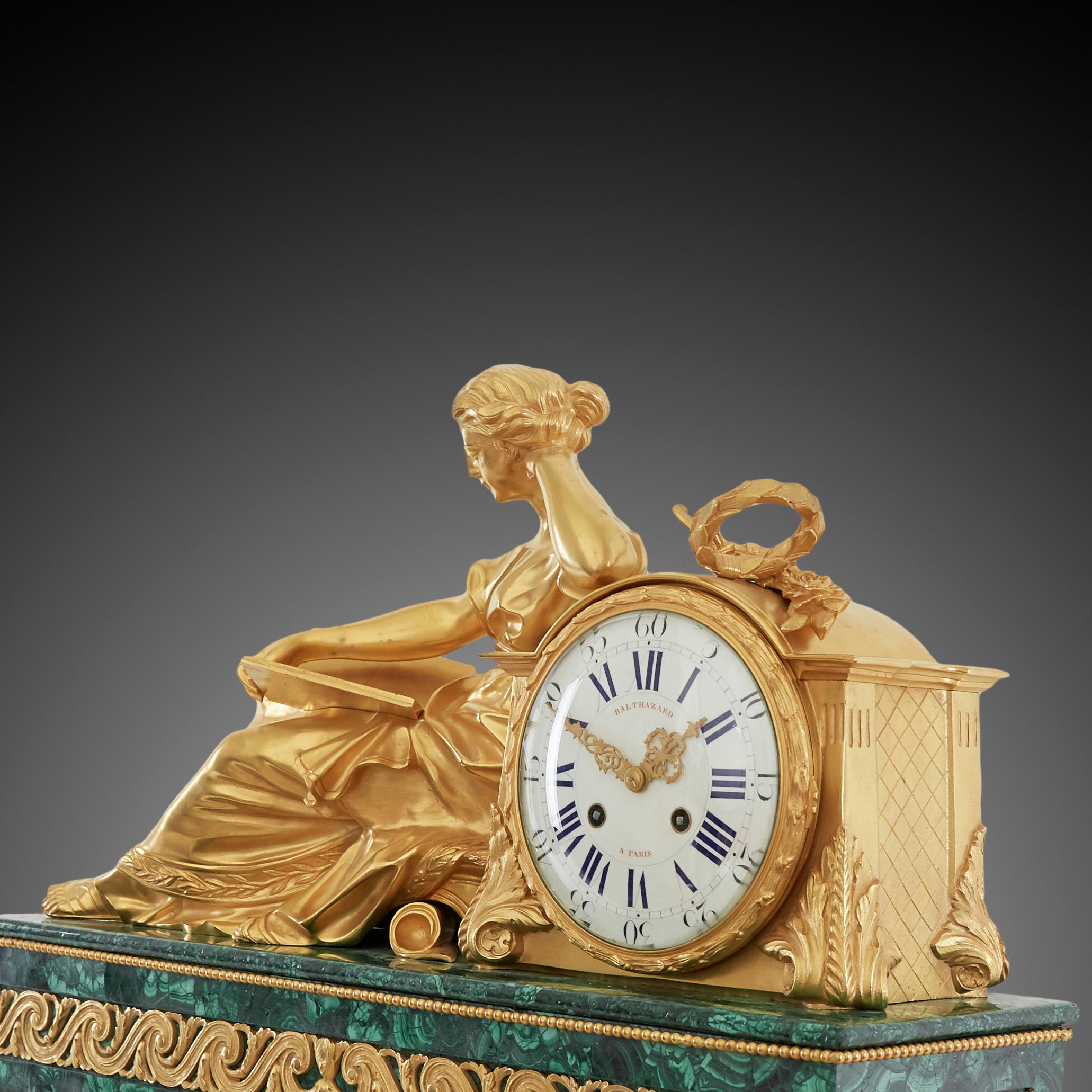 Clock Set 19th Century Napoleon III Period by Balthazard À Paris 5