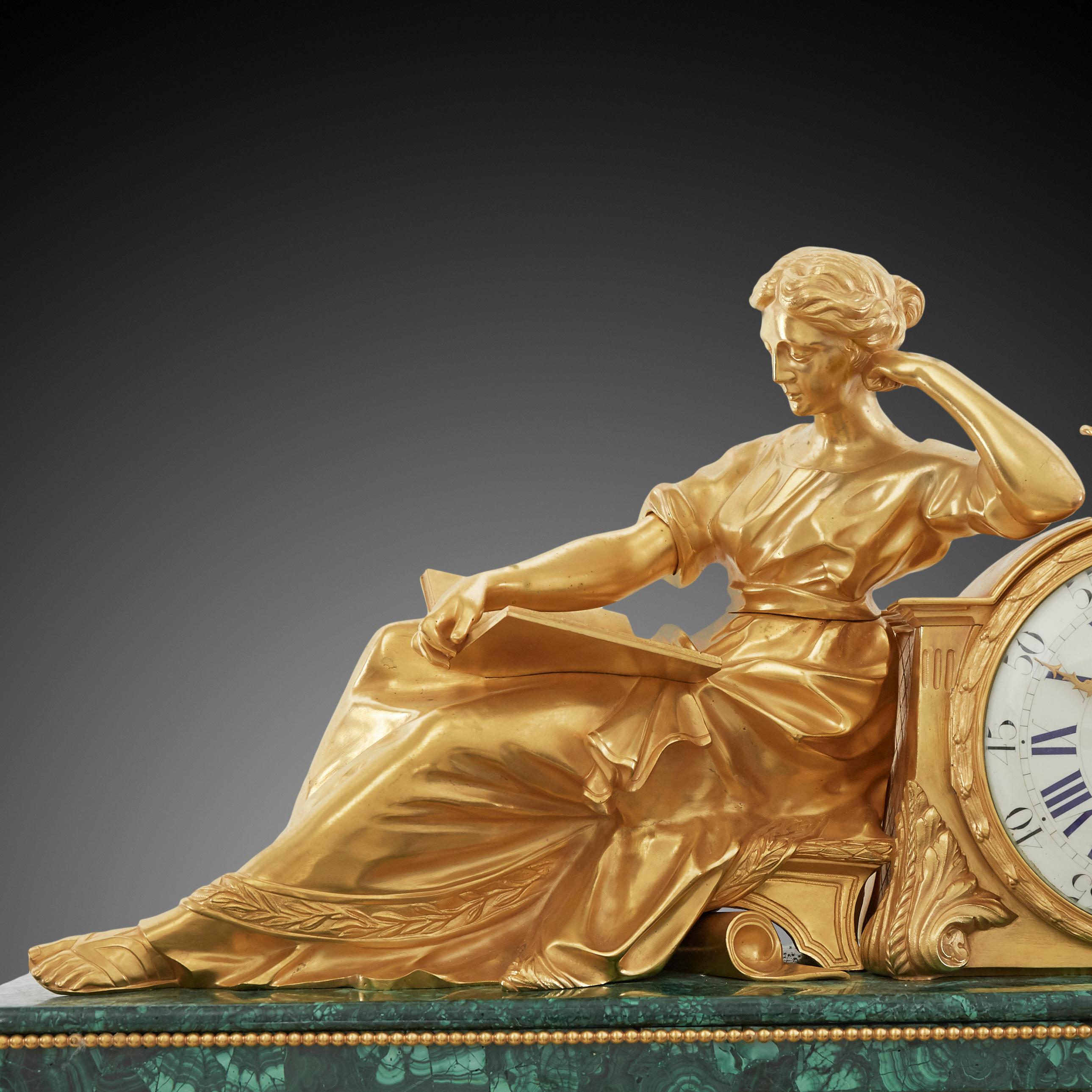 Clock set 19th century Napoleon III period by Balthazard À Paris.