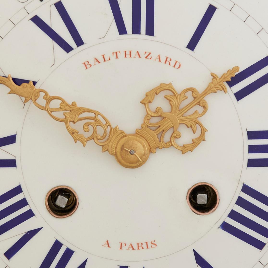 Gilt Clock Set 19th Century Napoleon III Period by Balthazard À Paris