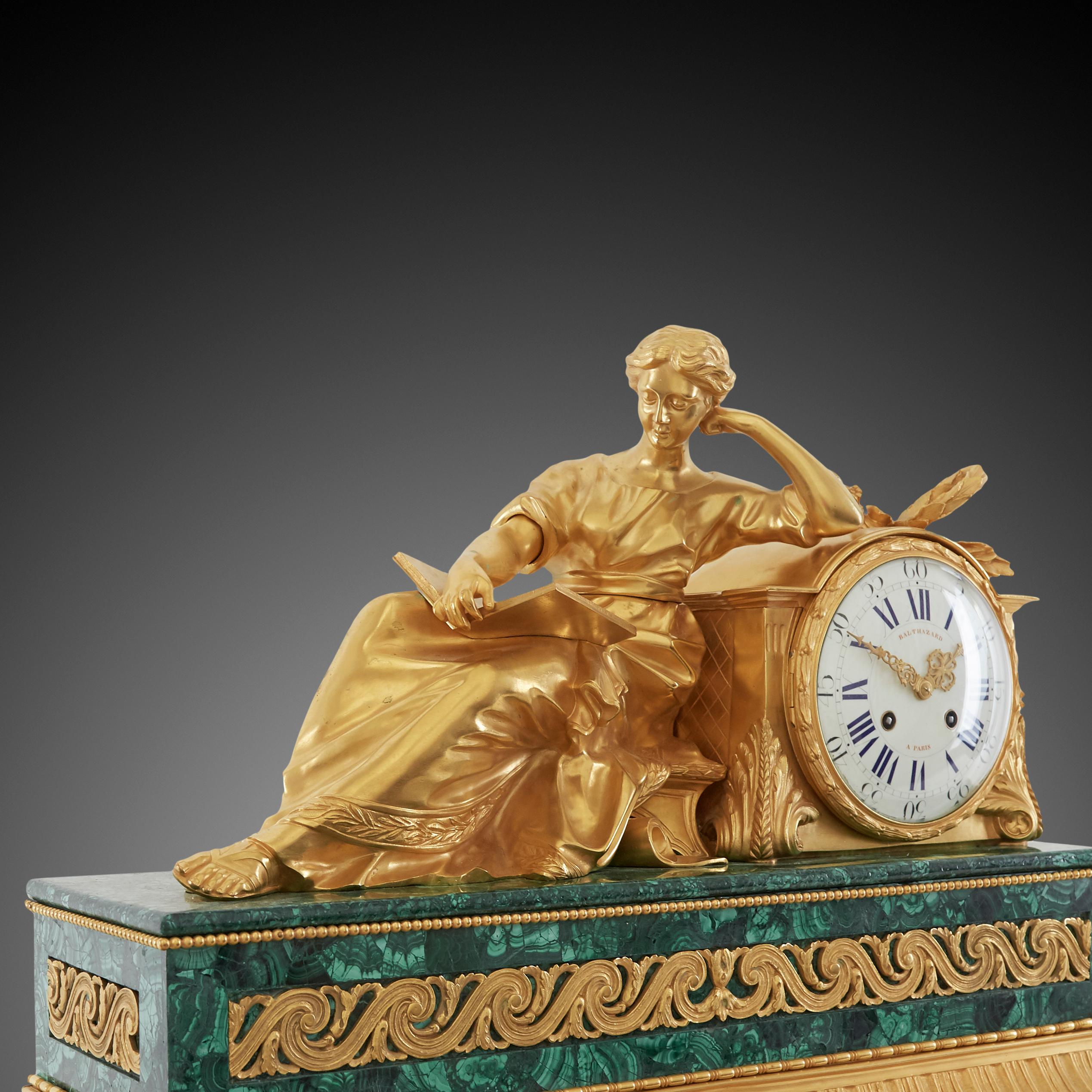 Clock Set 19th Century Napoleon III Period by Balthazard À Paris 2