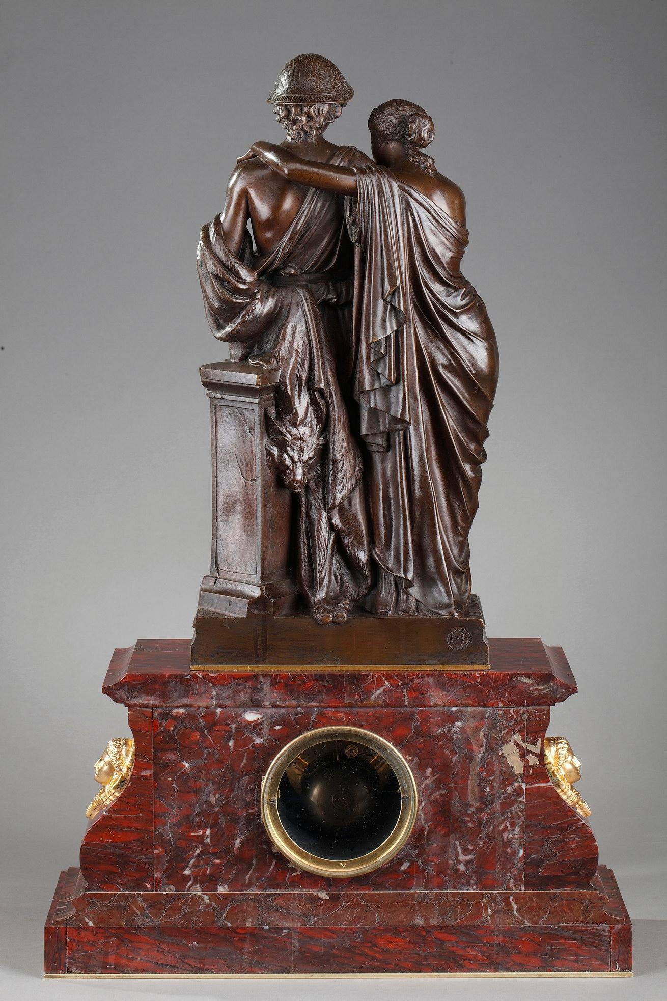 Clock Shepherds of Arcadia by Aizelin and Barbedienne For Sale 9