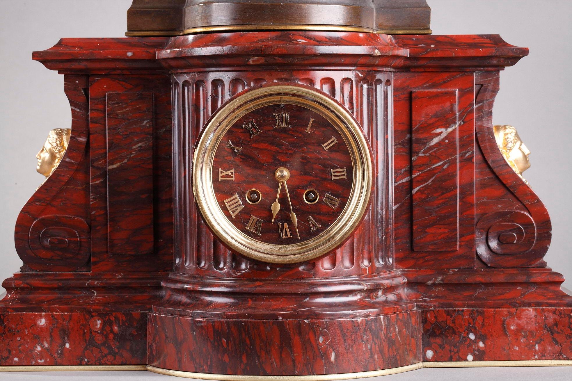 Clock Shepherds of Arcadia by Aizelin and Barbedienne In Good Condition For Sale In Paris, FR