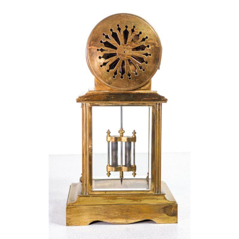Glass Clock Signed S. Marti, Lancers of Vercelli, 1910