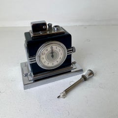 Clock Touch-Tip, Table Lighter by Louis V. Aronson for Ronson, 1930s