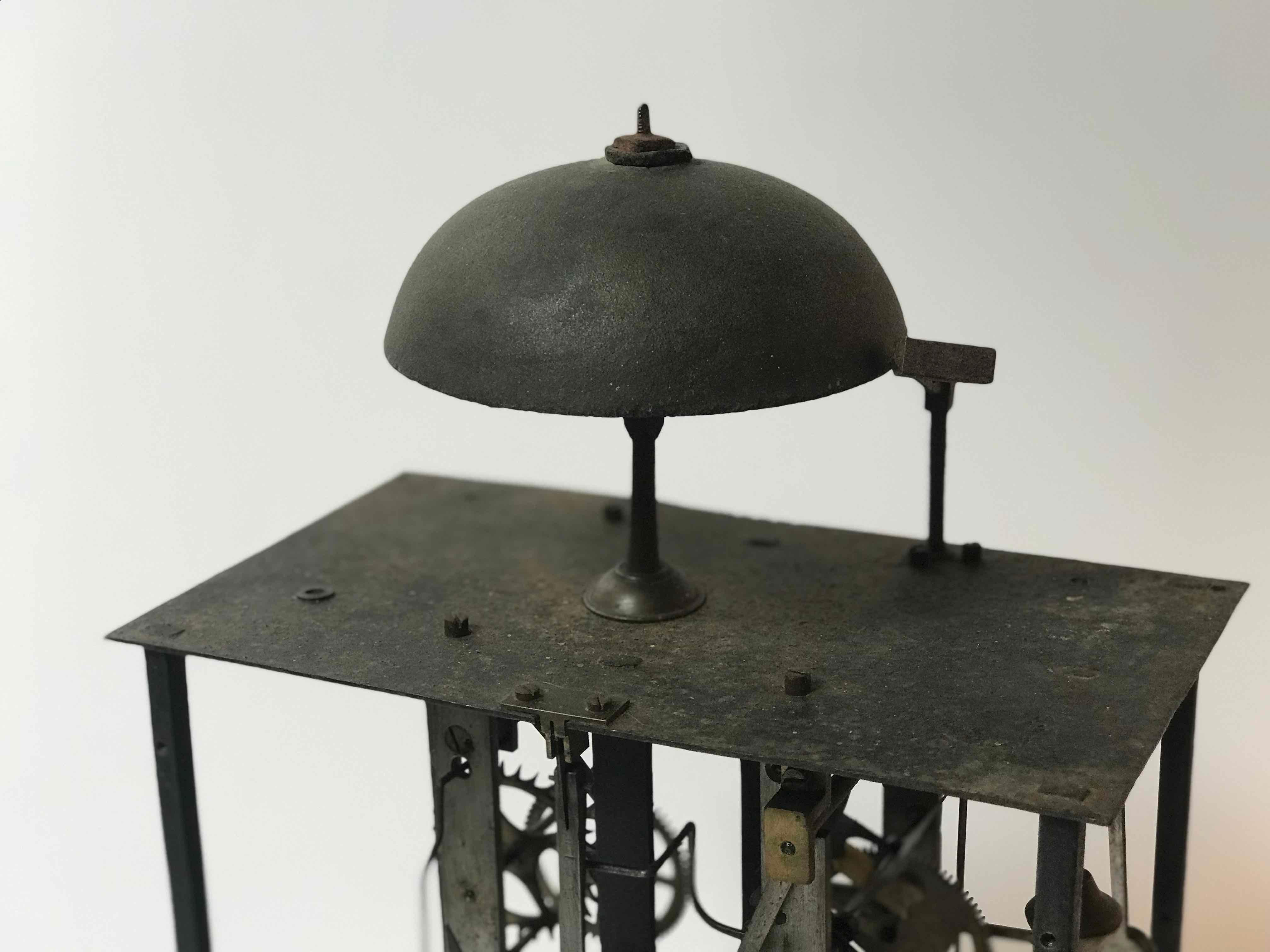 Clock Works from 19th Century Long Case Clock Mounted on Stand as Sculpture (Industriell)