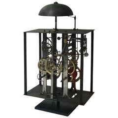 19th Century Long Case Clock Mounted on Stand as Sculpture