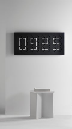 ClockClock 24 Black by Humans since 1982, Kinetic Sculpture, Wall Clock