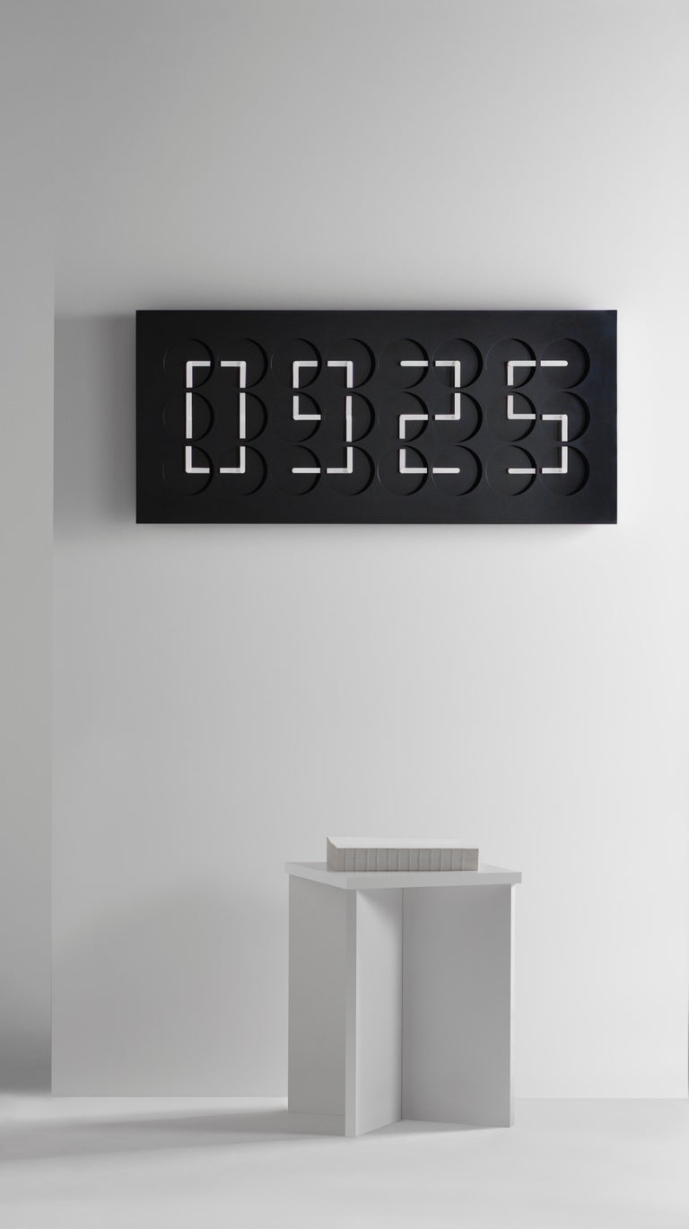 ClockClock 24 Black by Humans since 1982, Sculpture, Wall Clock