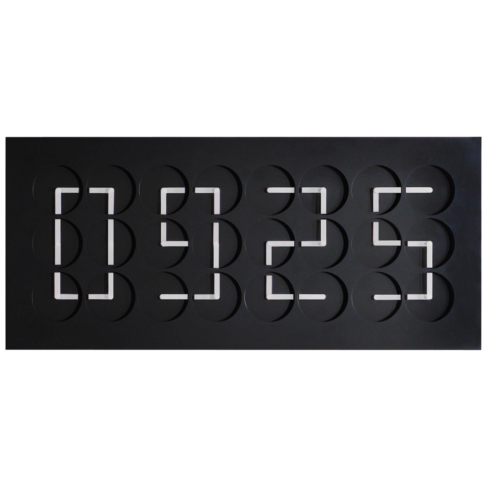 Uhr ClockClock 24 Black by Humans since 1982, kinetische Skulptur, Wanduhr