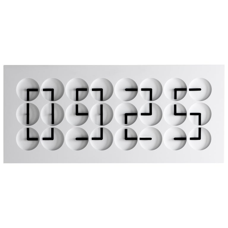 clockclock 24 white kinetic wall sculpture by humans clockclock 24 white kinetic wall sculpture by humans