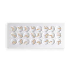 In stock ClockClock 24 White with Golden Hands by Humans Since 1982