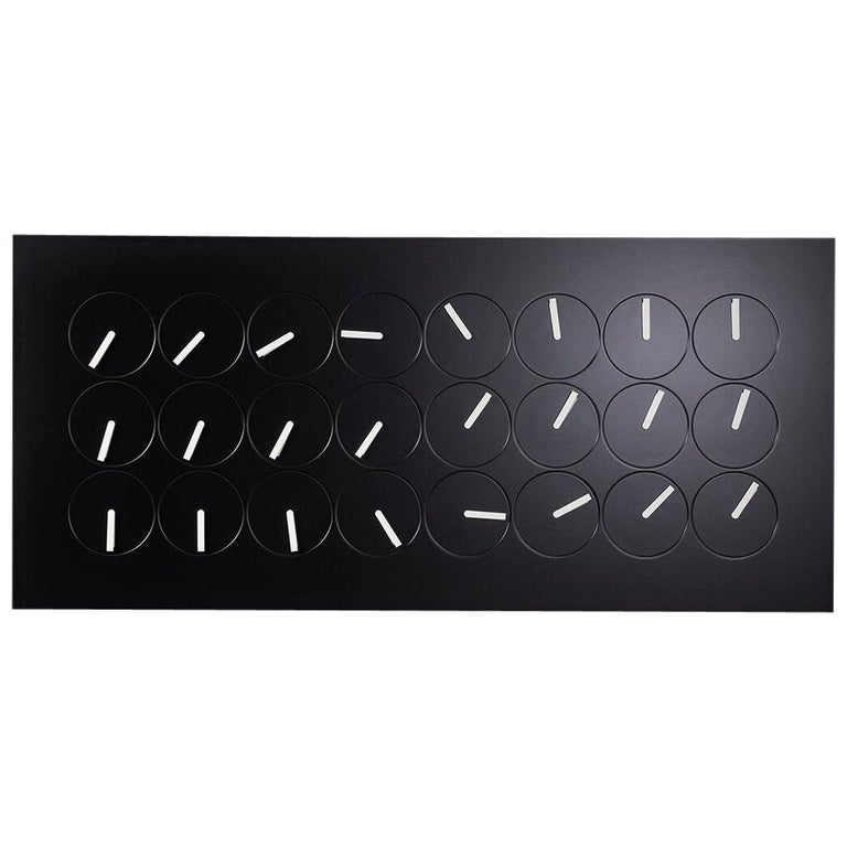 ClockClock L Black by Humans Since 1982, Sculpture, Wall Clock For Sale at 1stDibs