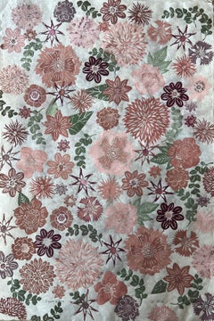 Flower Essence, original art, woodblock print, contemporary, flora