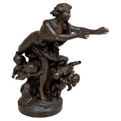 Escultura de Bronce Patinado Clodion "Amor