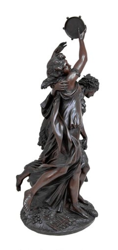 Clodion "Bacchanal" Patinated Bronze Sculpture