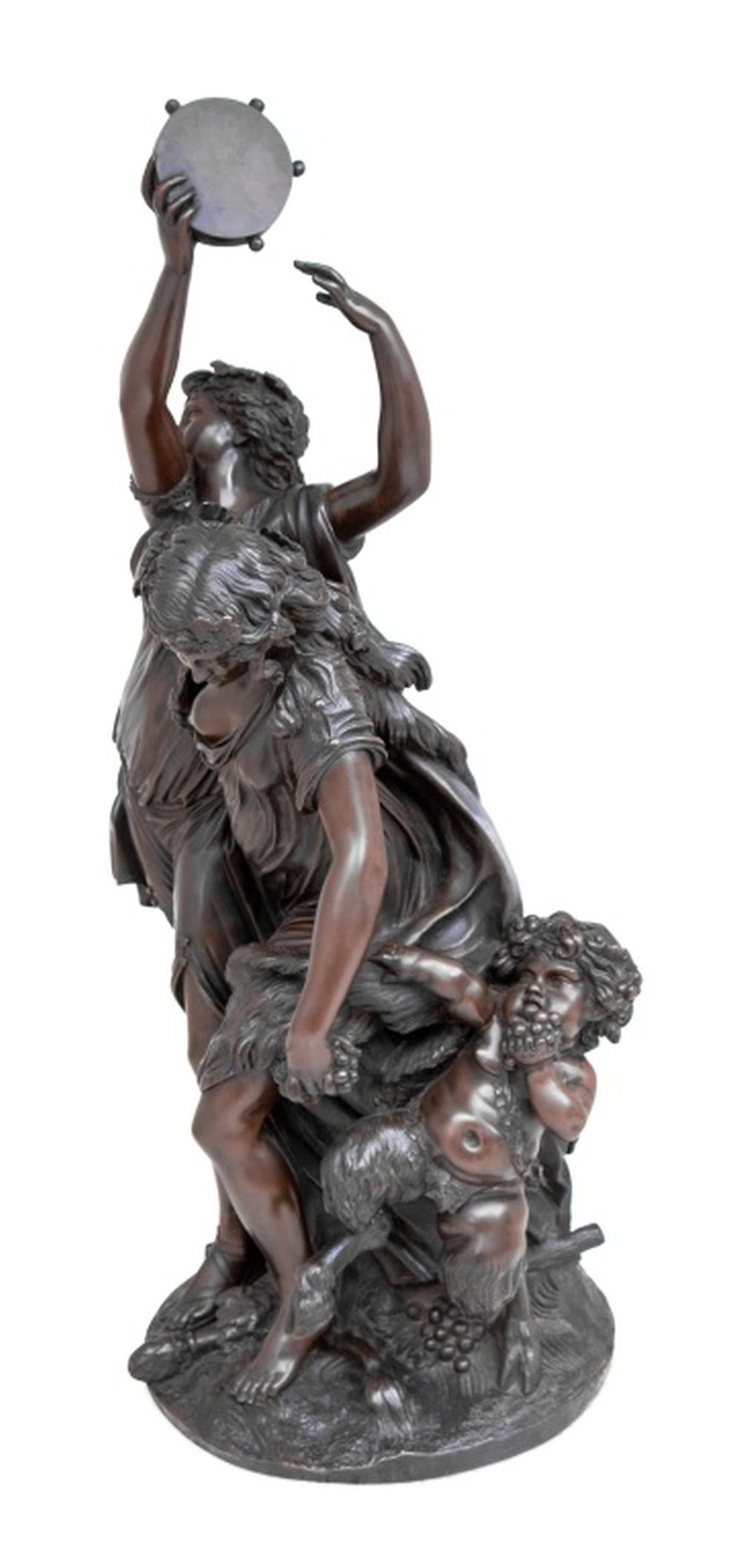 Francese Scultura in bronzo patinato 