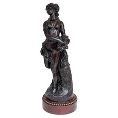Clodion "Bacchante" Patinated Bronze Sculpture
