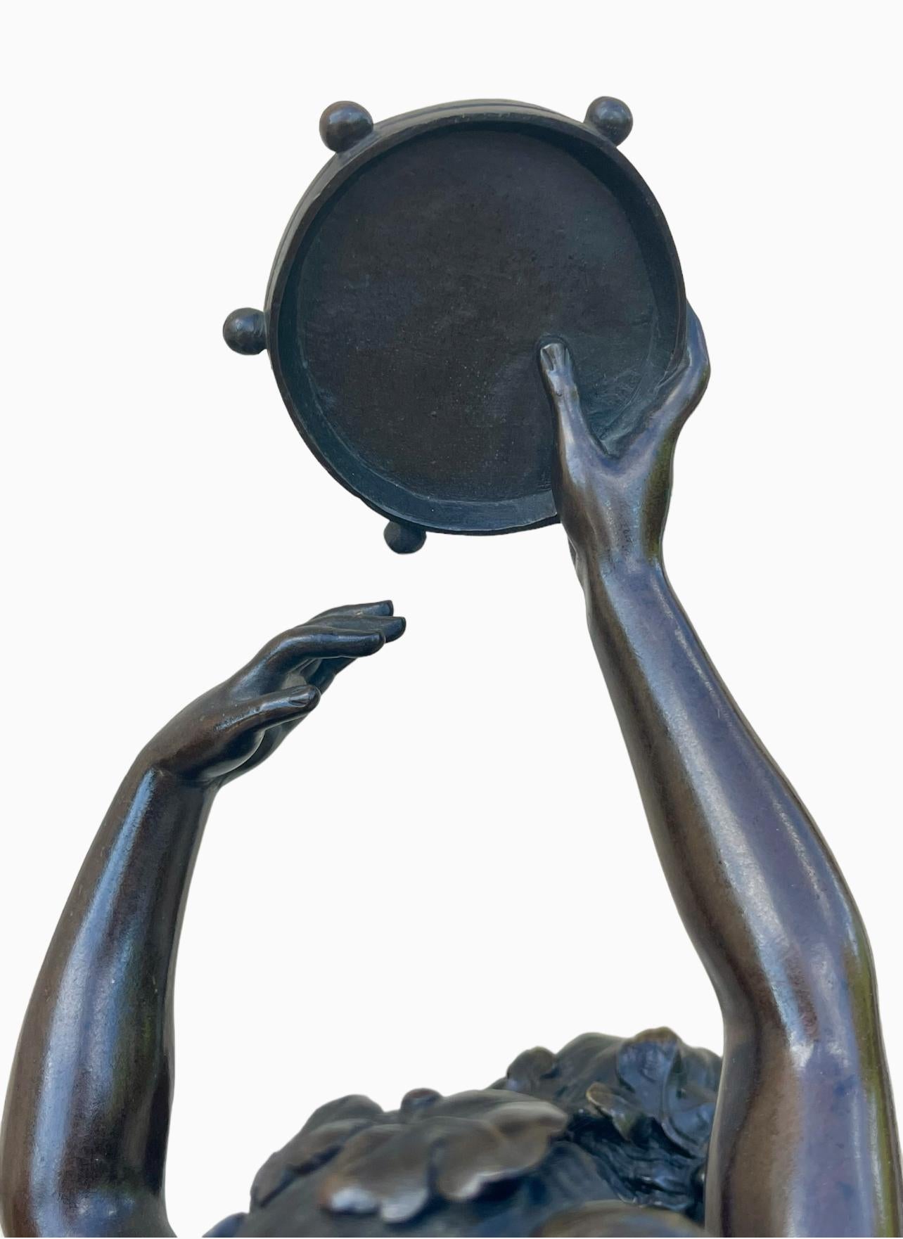 CLODION - Bronze, Bacchantes and Young Satyr For Sale 11