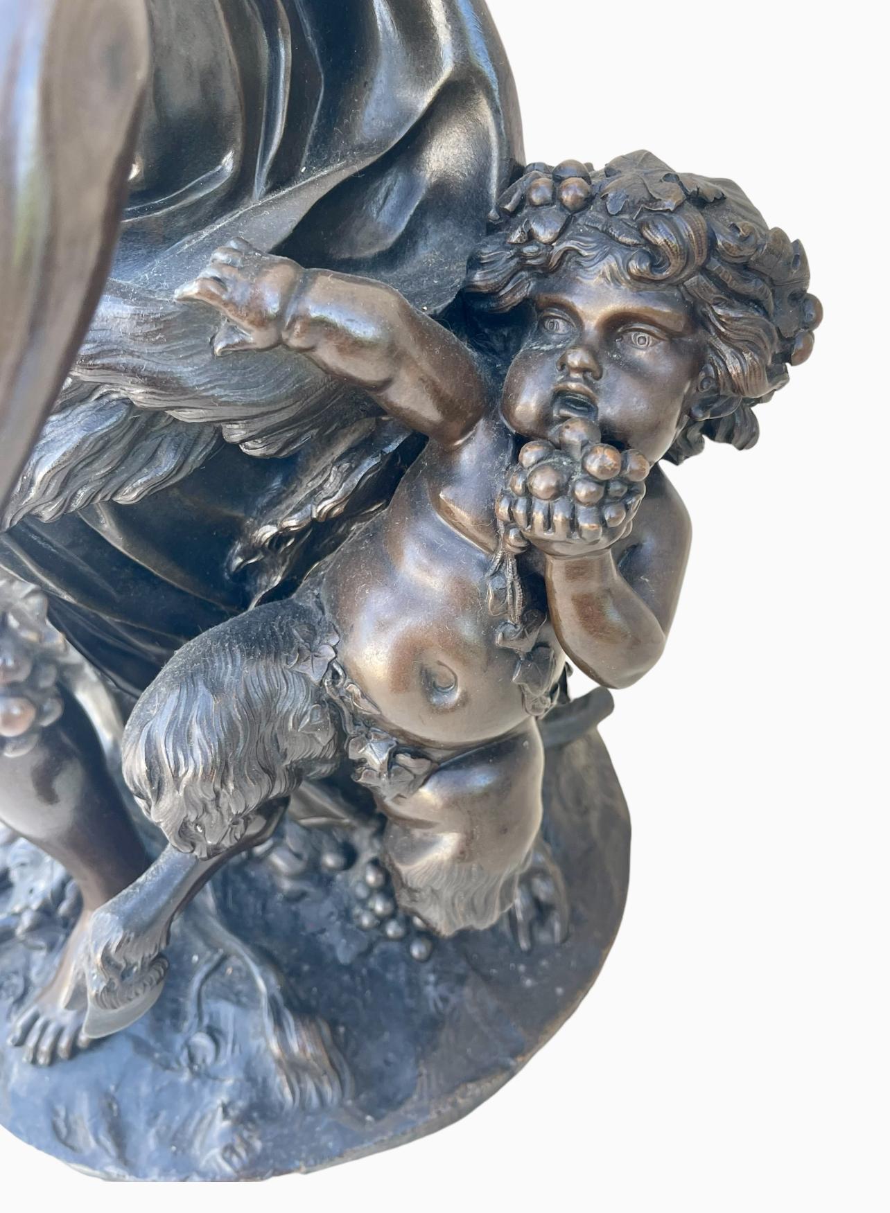 CLODION - Bronze, Bacchantes and Young Satyr For Sale 21