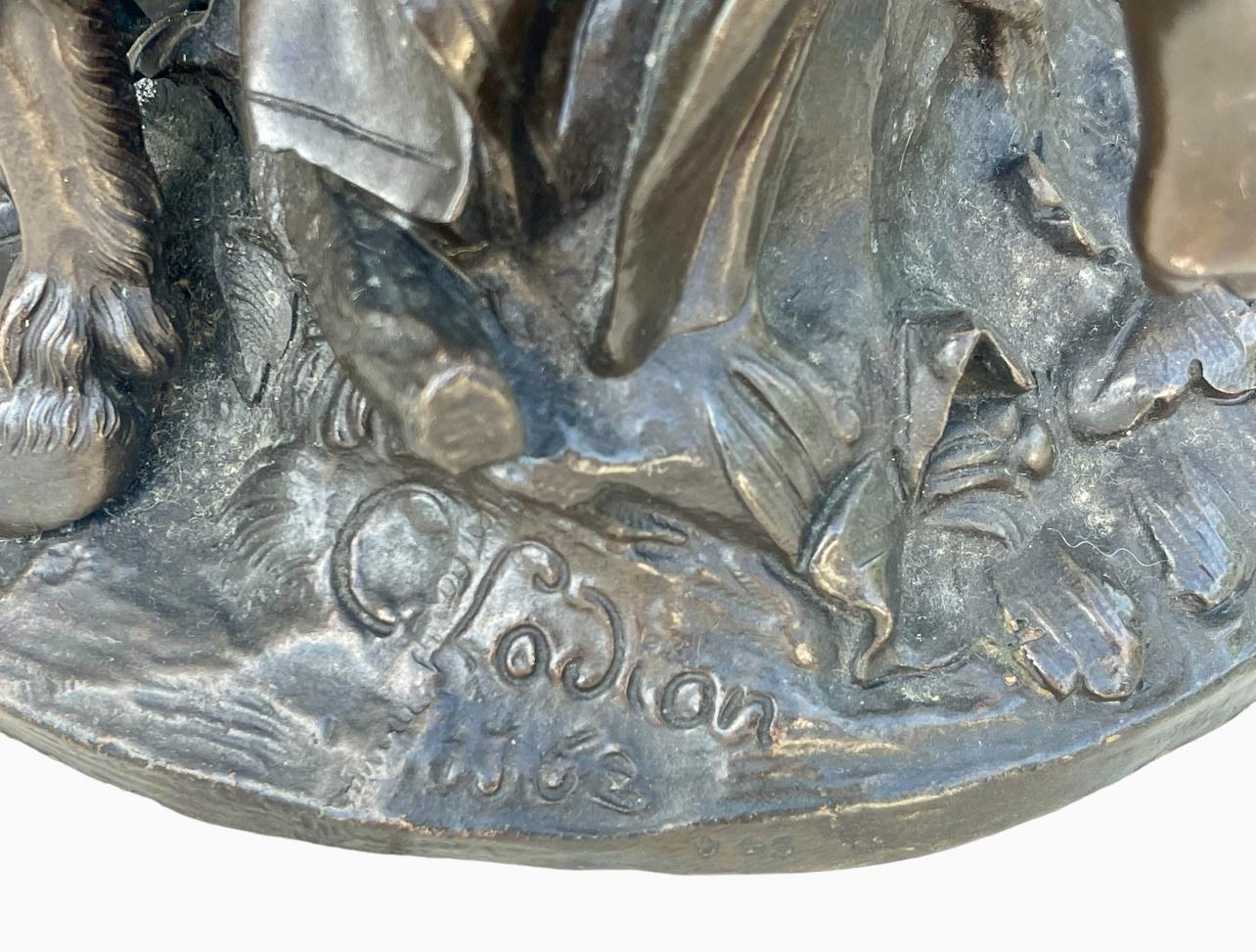 CLODION - Bronze, Bacchantes and Young Satyr For Sale 25