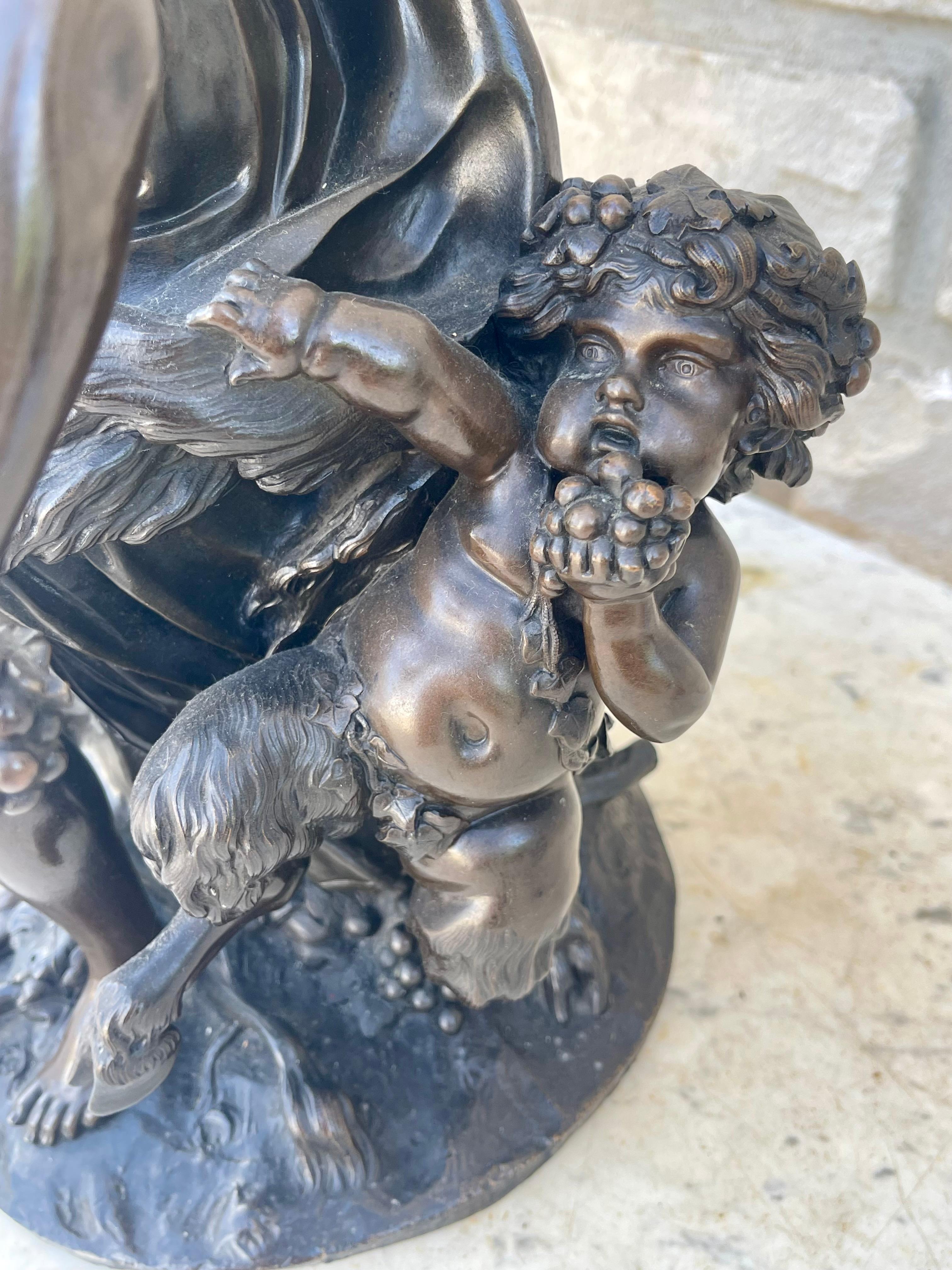 CLODION - Bronze, Bacchantes and Young Satyr For Sale 36