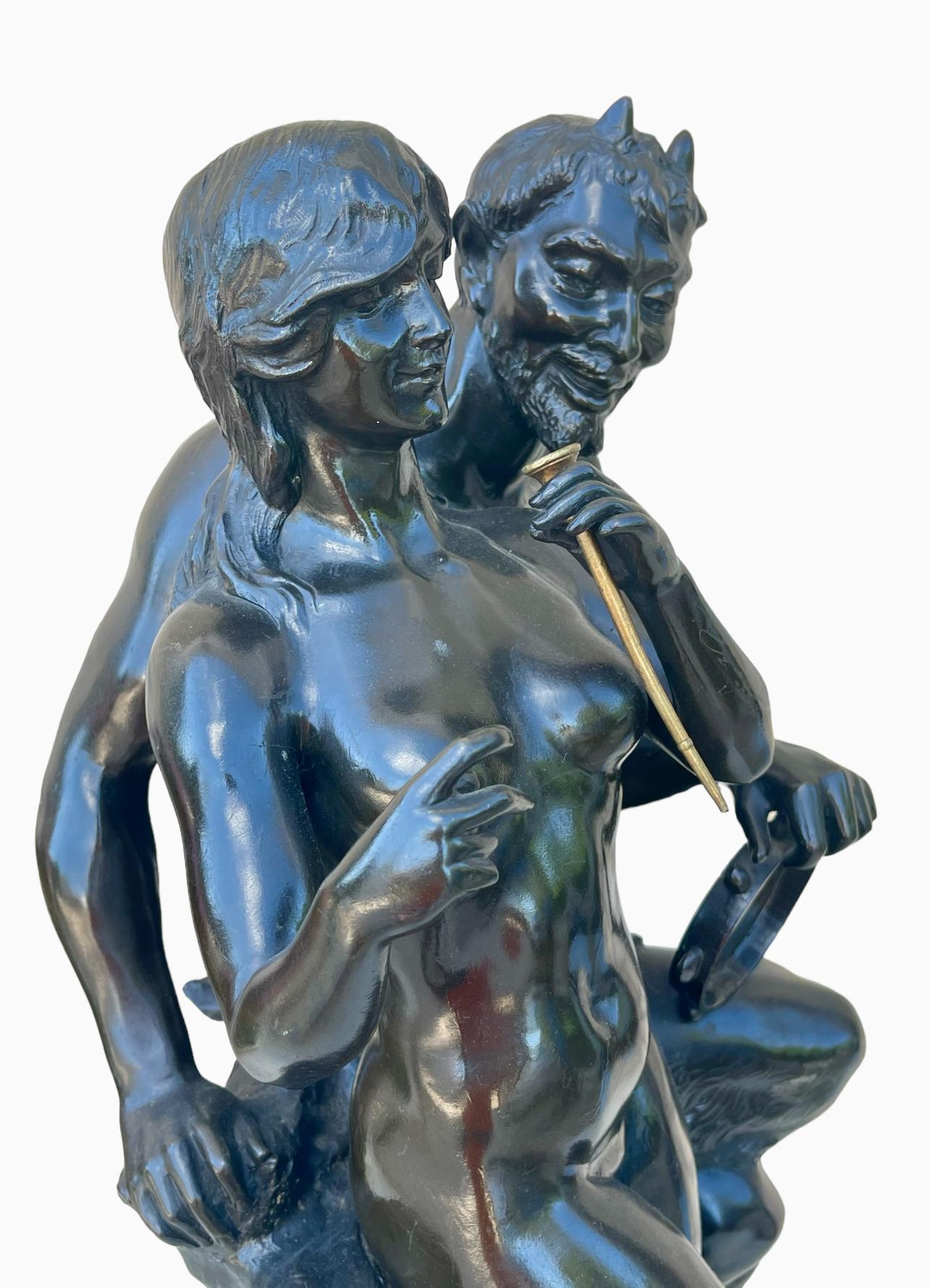 CLODION - Bronzo, Satiro e Baccante in vendita 10