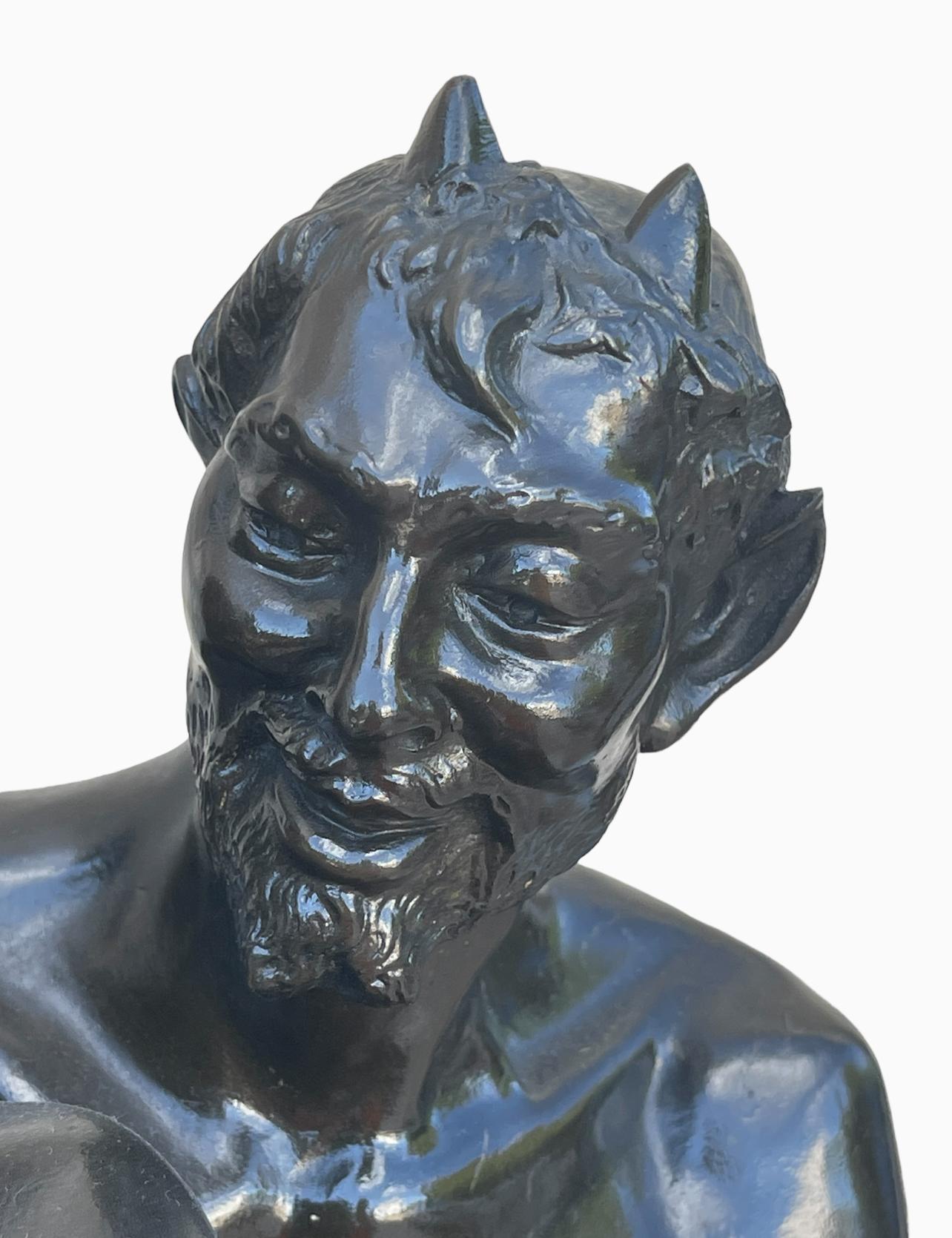 XIX secolo CLODION - Bronzo, Satiro e Baccante in vendita