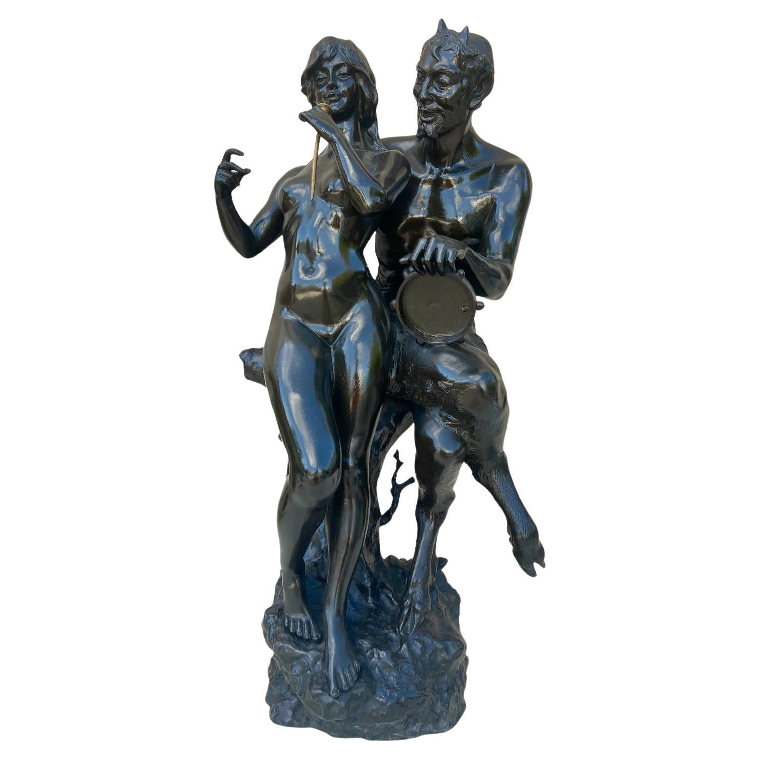 CLODION - Bronzo, Satiro e Baccante
