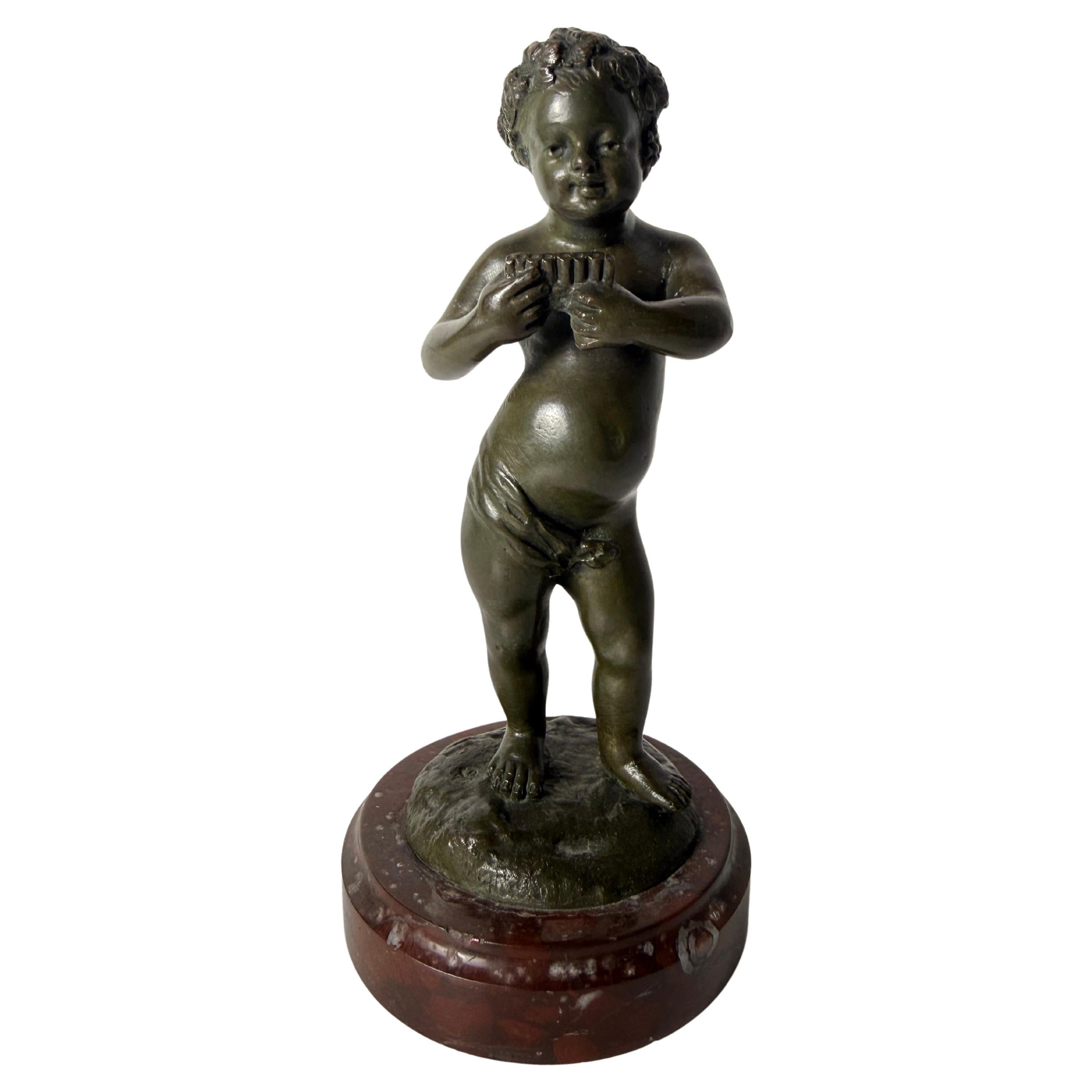 Clodion (Claude Michel) - small bronze sculpture depicting Cupid For Sale
