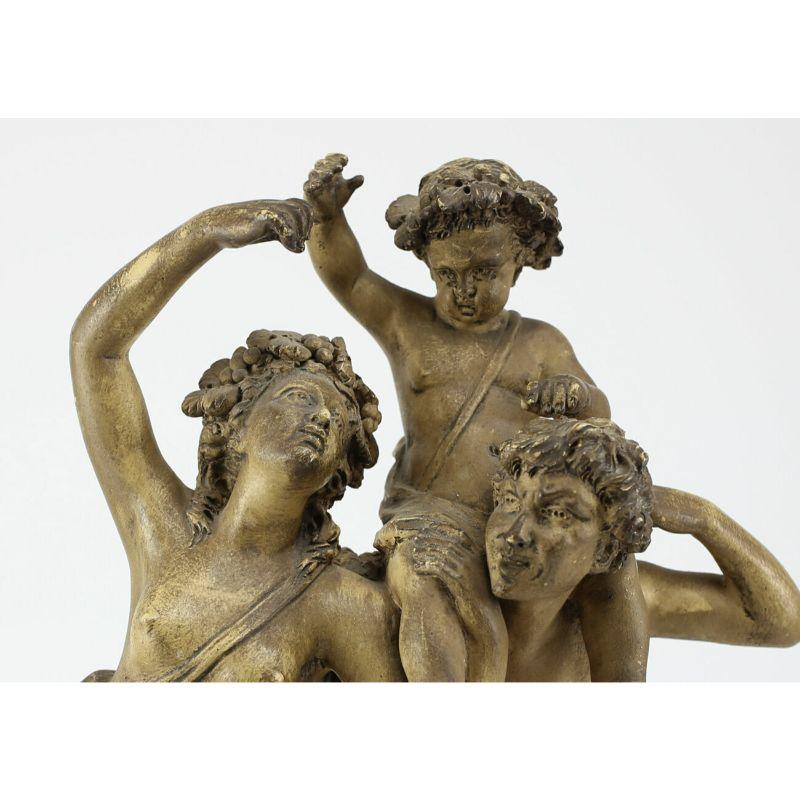 Clodion, Claude Michel Terracotta Sculpture, Triumph Bacchus In Excellent Condition For Sale In Gardena, CA
