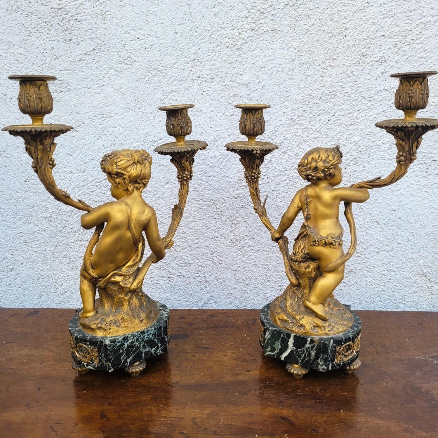 Clodion, Gilt Bronze Fireplace Set, 19th Century For Sale 14
