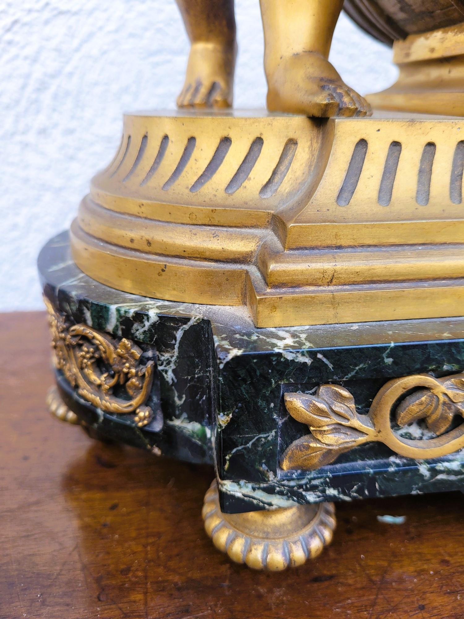 Clodion, Gilt Bronze Fireplace Set, 19th Century For Sale 2