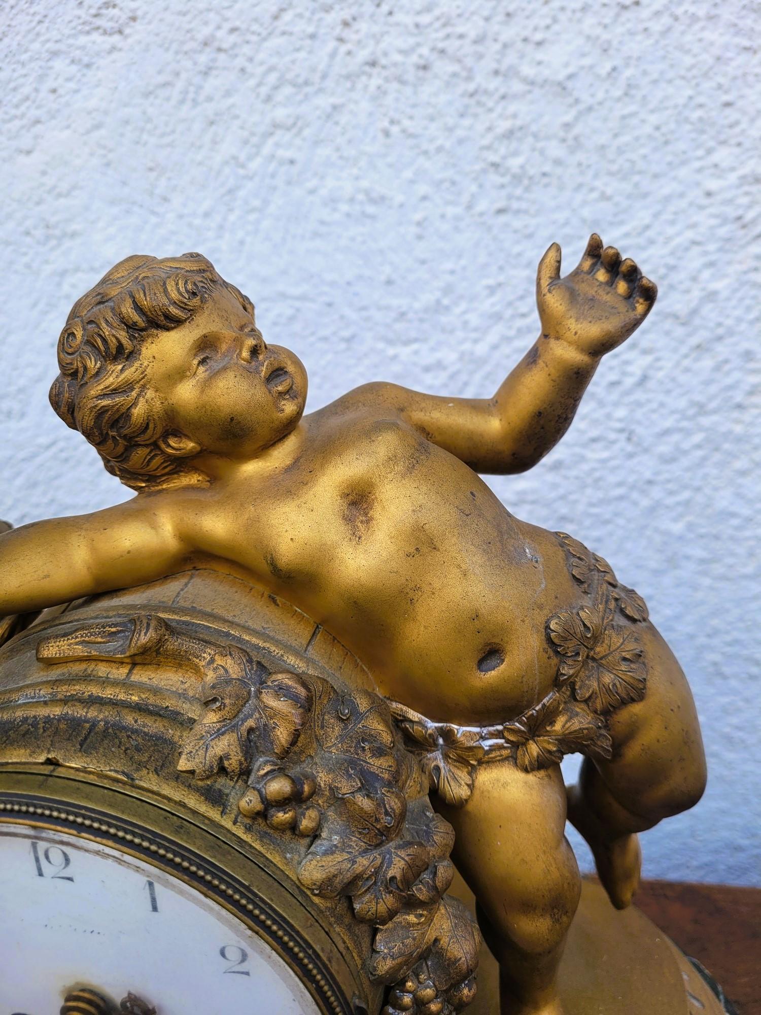 Clodion, Gilt Bronze Fireplace Set, 19th Century For Sale 3