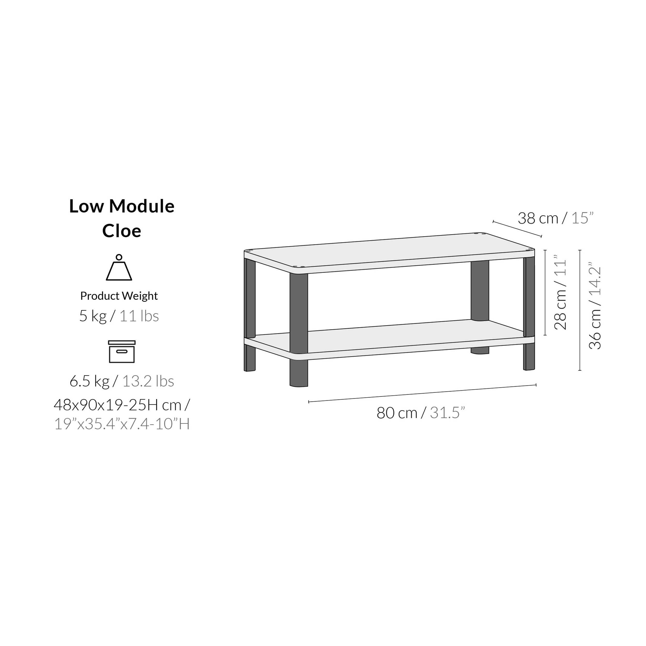 Cloe, Black Tv Stand with Black Wood Doors For Sale 7