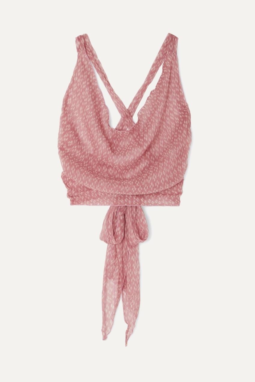 Cloe Cassandro Dusty Pink Print Silk 