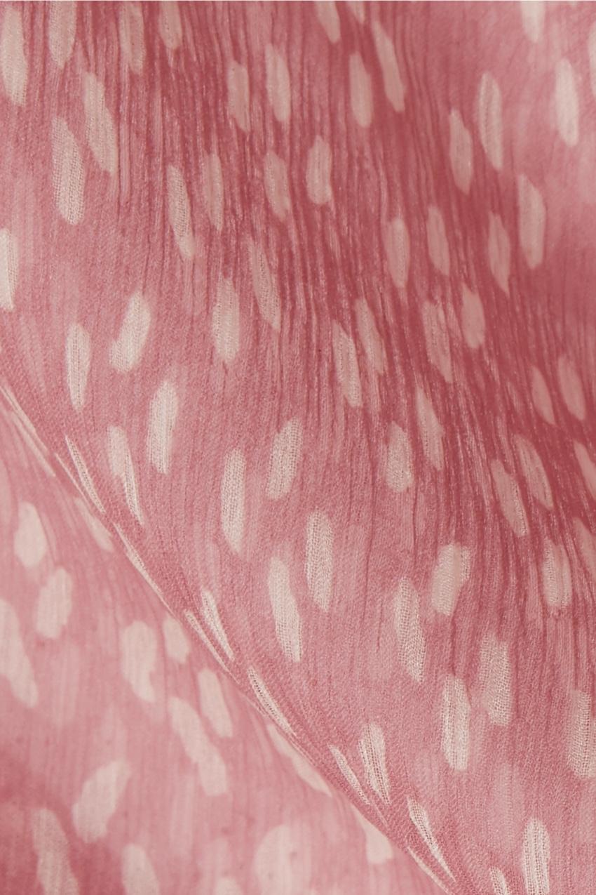 Cloe Cassandro Dusty Pink Print Seiden-Wickelrock und Top L für Damen oder Herren