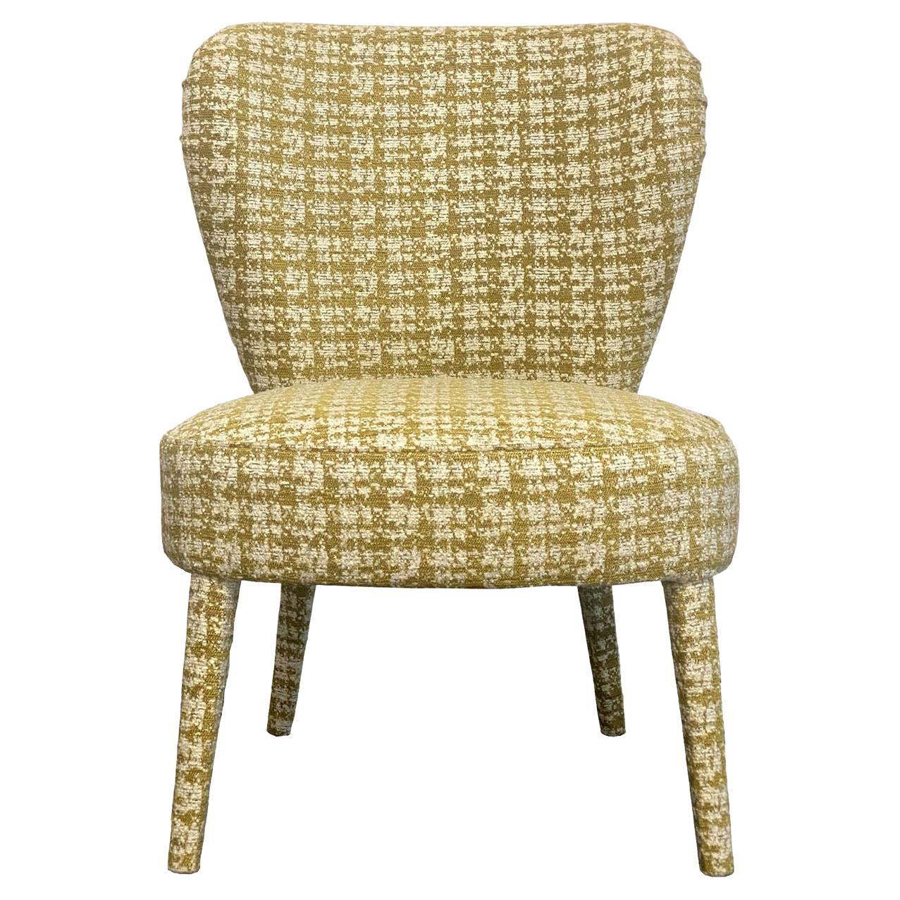 Cloe' Pattern Upholstered Lounge Chair For Sale