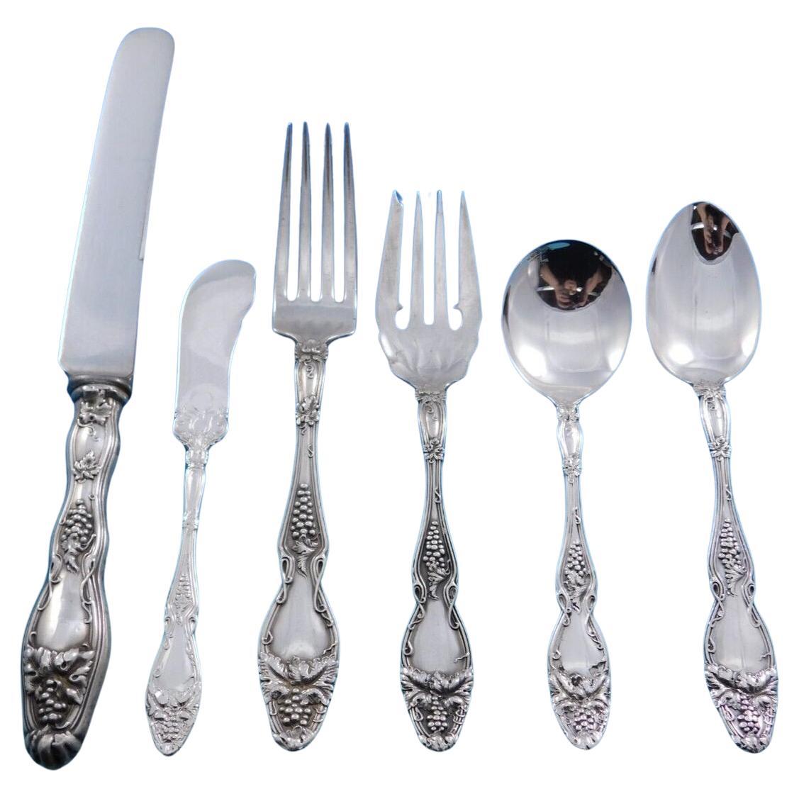 Cloeta by International Sterling Silver Flatware Set for 6 Service 36 pcs Grapes For Sale
