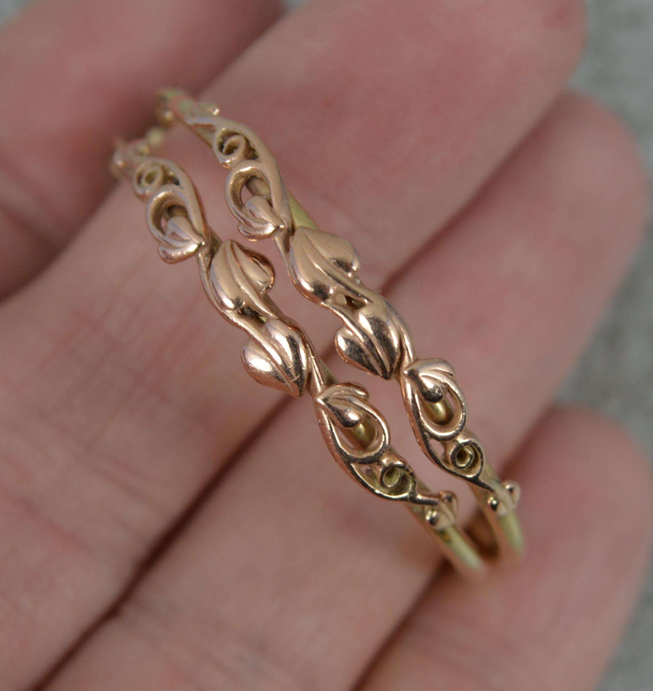 Art Nouveau Clogau Welsh 9 Carat Gold Large Hoop Tree of Life Earrings